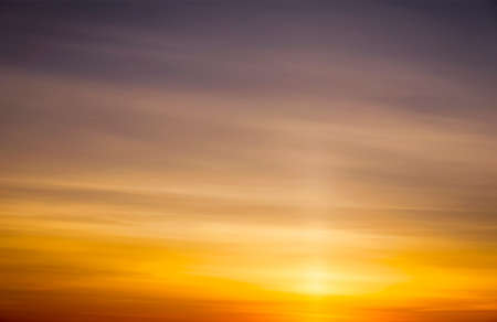 Beautiful fiery orange sunset sky as backgroundの写真素材