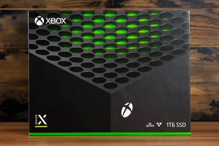 Moscow / Russia - 2020, November 03: New video game console Xbox Series Xのeditorial素材