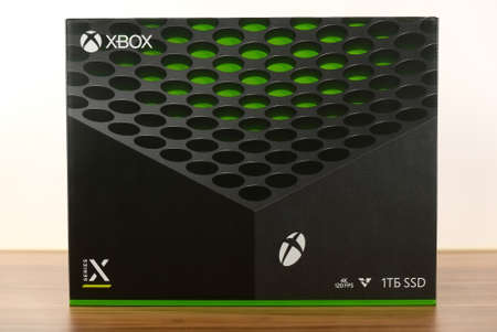 Moscow / Russia - 2020, November 03: New video game console Xbox Series Xのeditorial素材