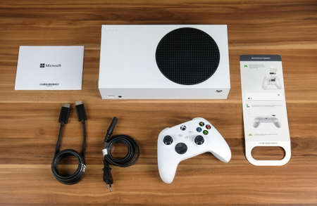 Moscow / Russia - 2020, November 03: New video game console Xbox Series Sのeditorial素材
