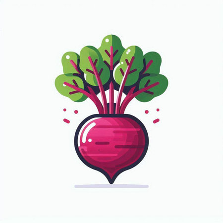Beetroot vector icon. Vector illustration isolated on white background.のイラスト素材