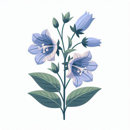 Bluebell flower isolated on a white background. Vector illustration. EPS 10のイラスト素材