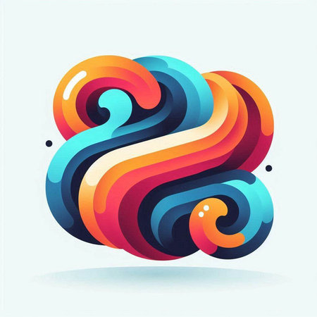 Colorful abstract background with dynamic waves. Vector illustration for your designのイラスト素材