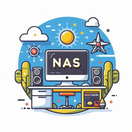 Vector illustration of home entertainment. Flat line art design concept for web, site, advertising, banner, poster, board and print.のイラスト素材