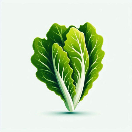 Lettuce on white background. Vector illustration. Eps 10.のイラスト素材