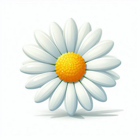 Illustration of a daisy flower on a white background - vectorのイラスト素材