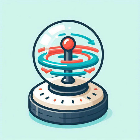 Crystal ball. Vector illustration in cartoon style. Isolated on blue background.のイラスト素材