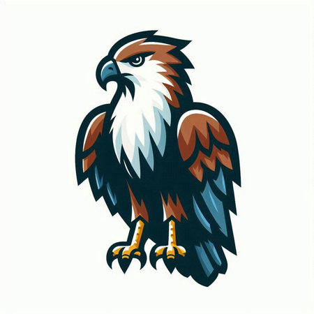 Eagle head isolated on white background. Vector illustration. eps 10のイラスト素材