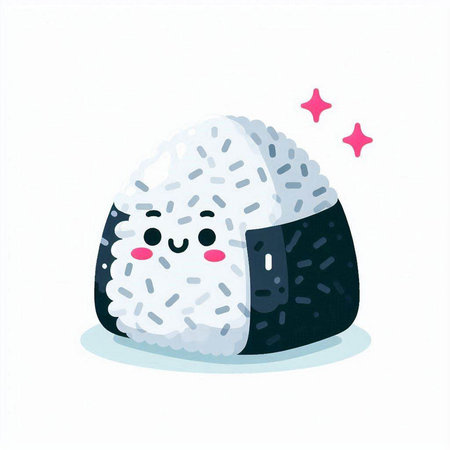 Vector illustration of kawaii japanese sushi roll on white backgroundのイラスト素材