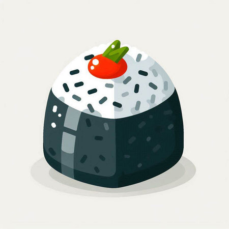 Sushi roll. Japanese food. Vector illustration in cartoon style.のイラスト素材