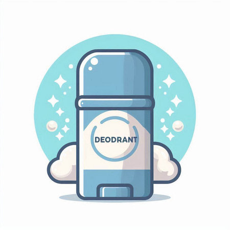 deodorant deodorant in flat design style, vector illustrationのイラスト素材