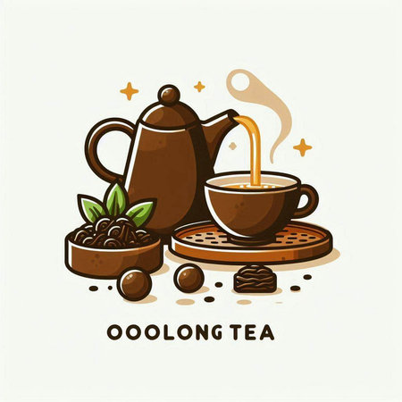 Coffee beans, cup and teapot. Vector illustration.のイラスト素材