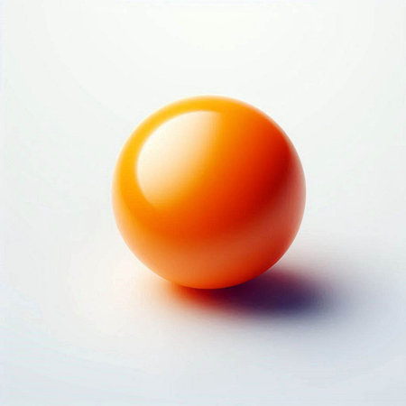 Orange ball on a white background. Vector illustration. Eps 10.のイラスト素材