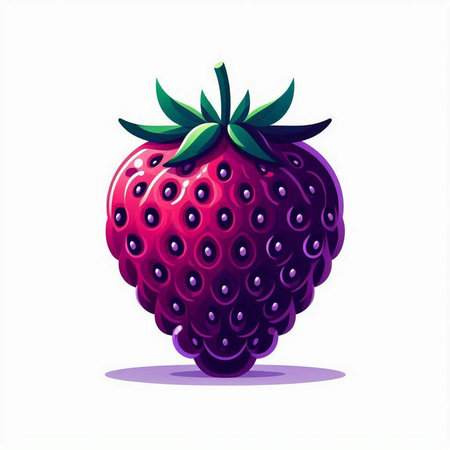 Strawberry isolated on white background. Vector illustration in flat style.のイラスト素材
