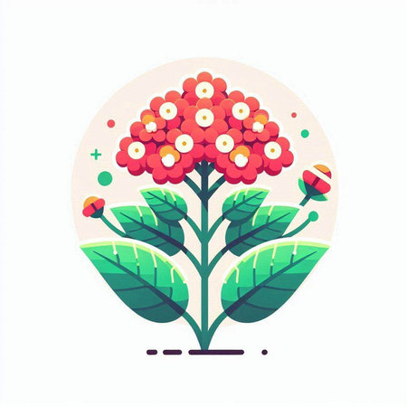 Flower icon. Vector illustration in flat style on white background.のイラスト素材