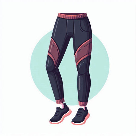 Vector illustration of the leg of a man in sportswear. Vector illustrationのイラスト素材
