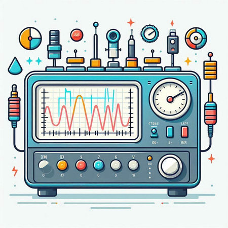Illustration of a flat design of a radio. Vector illustration.のイラスト素材