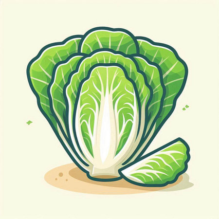 Cabbage. Vector illustration. Cabbage on a white background.のイラスト素材
