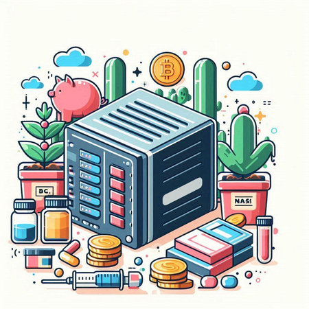 Cryptocurrency mining concept. Cryptocurrency mining. Vector illustrationのイラスト素材