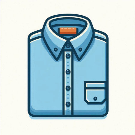 Shirt icon. Flat vector illustration. Isolated on white background.のイラスト素材