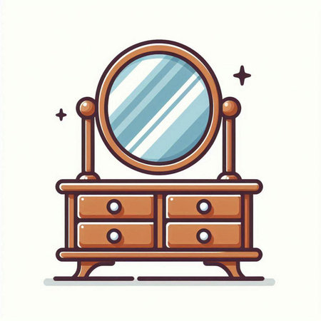 Furniture icon. Vector illustration in flat style. Isolated on white background.のイラスト素材