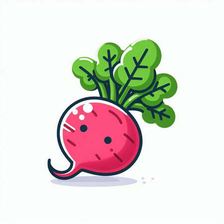 Radish vector icon. Cartoon illustration of radish vector icon for web designのイラスト素材