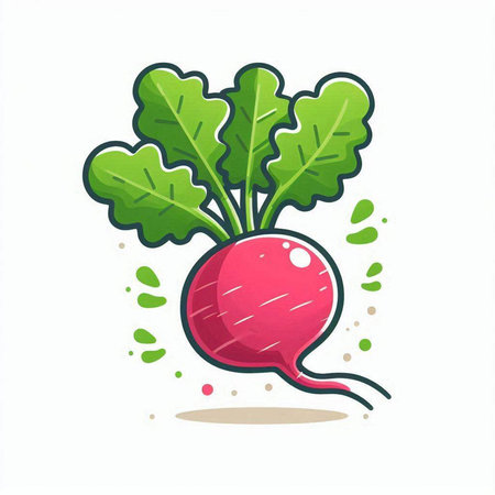 Beetroot vegetable icon isolated on white background. Vector illustration.のイラスト素材