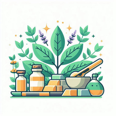 Spa and Wellness concept. Vector illustration in flat style.のイラスト素材