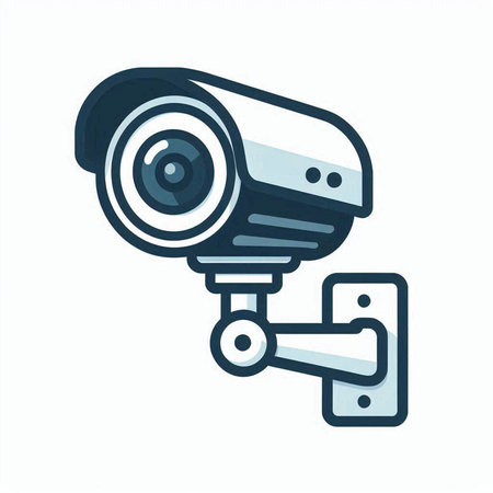 CCTV security camera icon. Security camera icon. Vector illustration.のイラスト素材