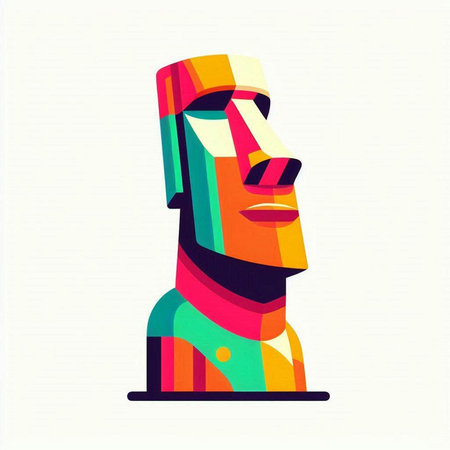Egyptian pharaohs head. Colorful vector illustration for your designのイラスト素材