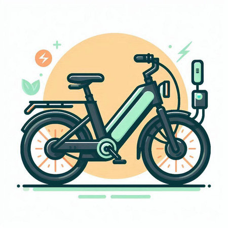 Vector illustration of a bicycle in flat design style. Side view.のイラスト素材