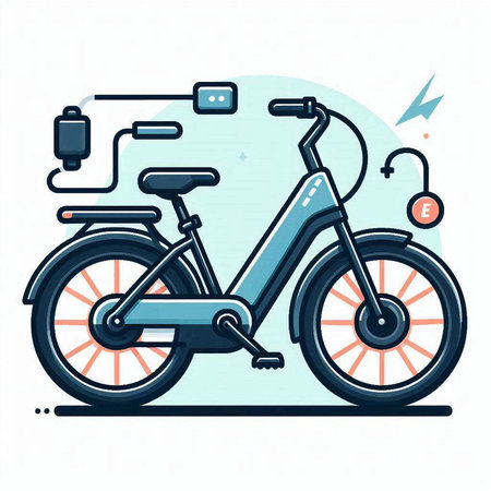 Bike vector illustration. Modern flat style design for web and print.のイラスト素材