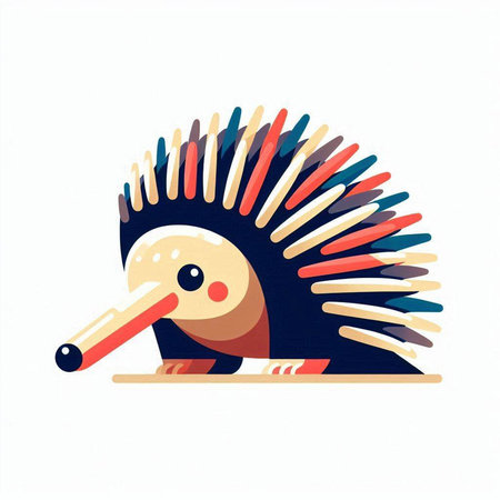 Cute hedgehog. Vector illustration isolated on a white background.のイラスト素材