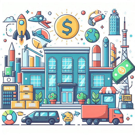 Flat design modern vector illustration concept of online shopping, e-commerce, e-business, online business.のイラスト素材