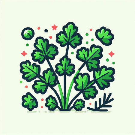 Illustration of parsley. Vector illustration of a parsley.のイラスト素材