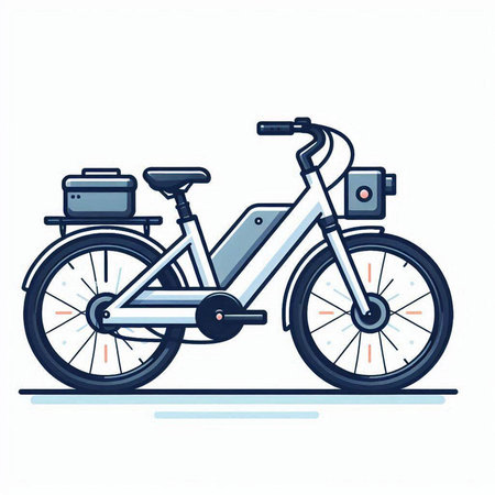 Bicycle vector illustration isolated on a white background. Side view.のイラスト素材