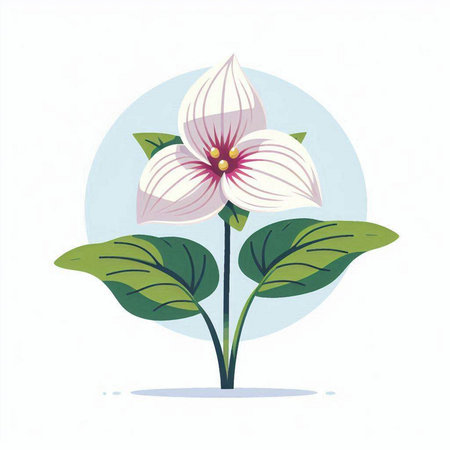 Illustration of a flower on a white background. Vector illustration.のイラスト素材