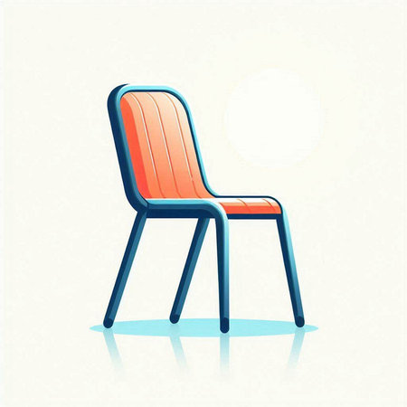 Illustration of a chair on a white background. Vector illustration.のイラスト素材
