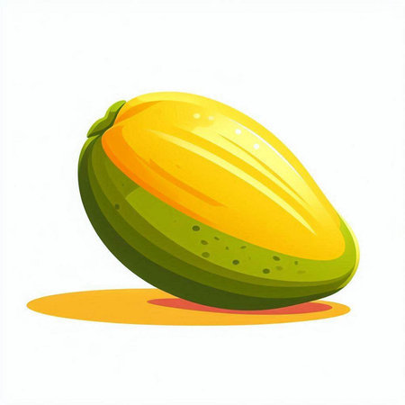 Mango isolated on white background. Vector illustration. Eps 10.のイラスト素材