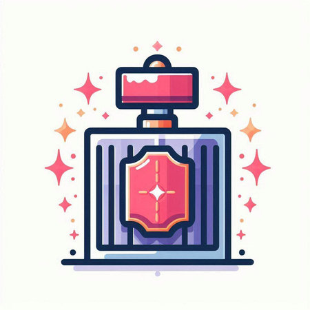 Perfume bottle icon. Vector illustration in trendy flat style.のイラスト素材