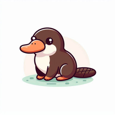 Cute cartoon penguin on a white background. Vector illustration.のイラスト素材