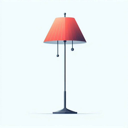 Lamp isolated on the white background. 3d render illustration.のイラスト素材