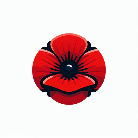 poppy flower vector illustration on white background. vector illustration of red poppyのイラスト素材