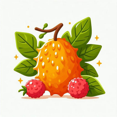 Fruit kiwano, kiwano, kiwano vector illustrationのイラスト素材