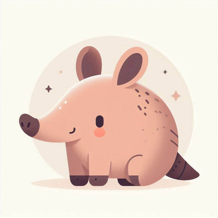 Cute little cartoon hedgehog. Vector illustration of a wild animal.のイラスト素材