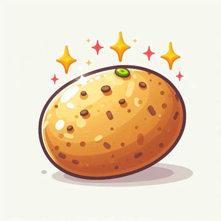 Illustration of a Smiling Bread Character in a Bowl with Ingredients Aroundのイラスト素材