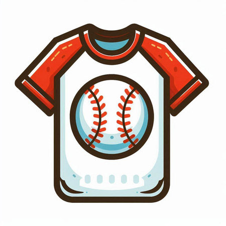 Baseball shirt isolated on white background. Vector illustration. EPS 10のイラスト素材