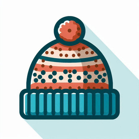 Winter hat icon. Flat illustration of winter hat icon for web designのイラスト素材