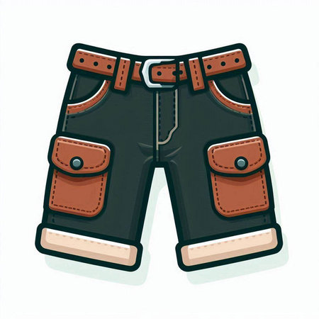 Shorts isolated on white background. Vector illustration. Eps 10.のイラスト素材