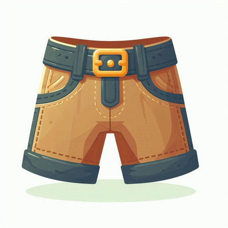 Shorts for men. Vector illustration isolated on a white background.のイラスト素材
